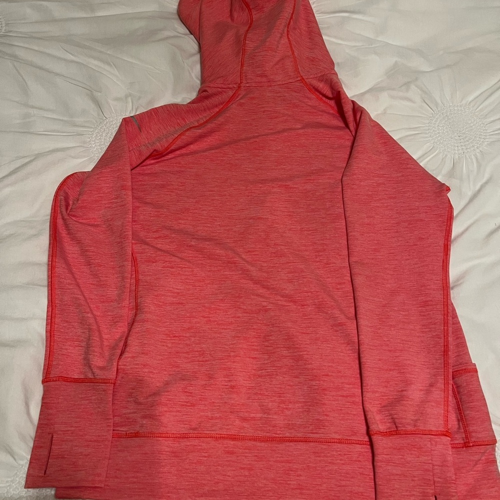 Women’s Nike Golf Dri-fit Hooded Sweatshirt with side pockets in coral size xl - Picture 4 of 4